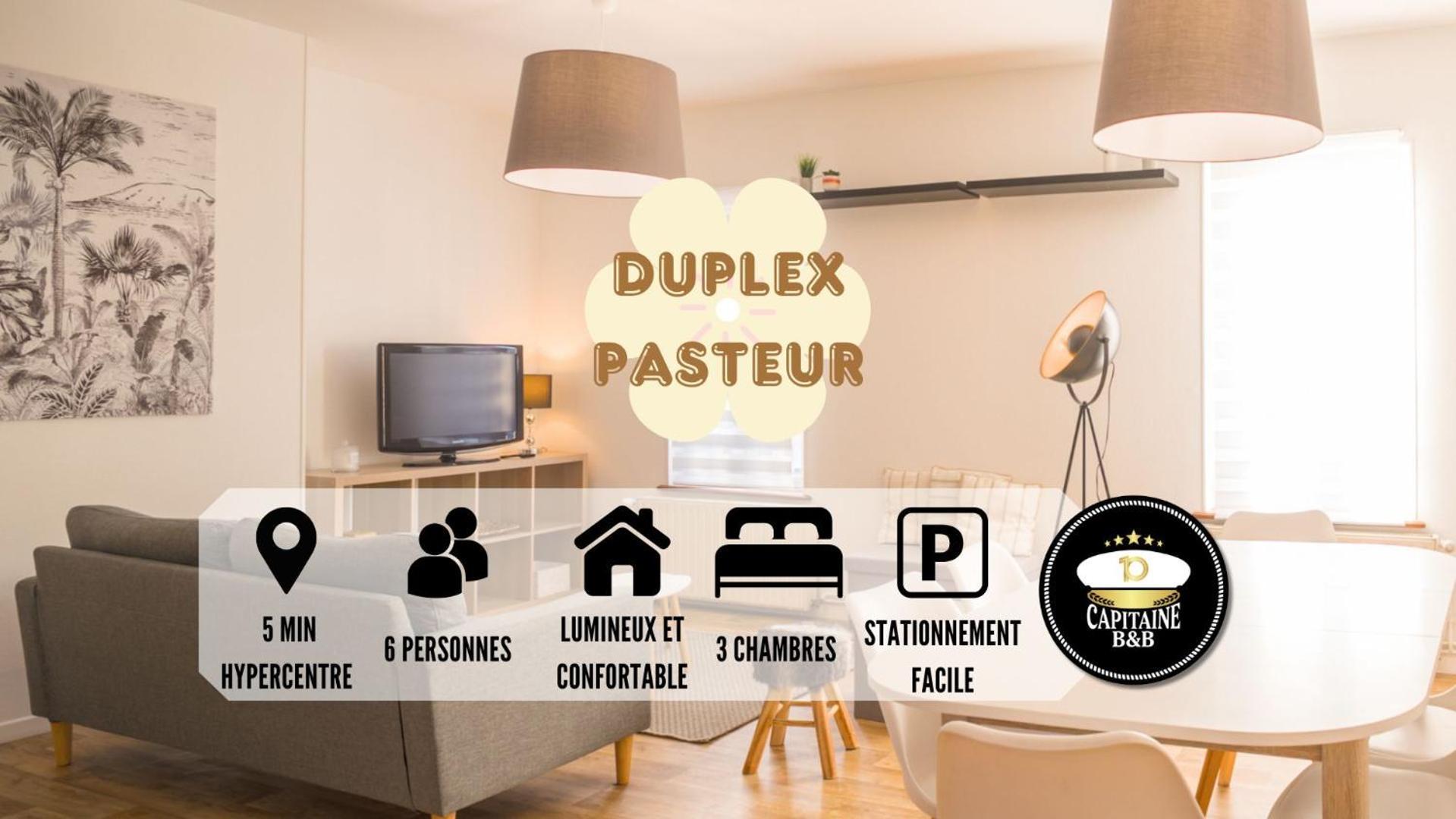 Le Duplex Pasteur - 5 Min Hypercentre - Ideal Groupe - Parking Gratuit Troyes Dış mekan fotoğraf